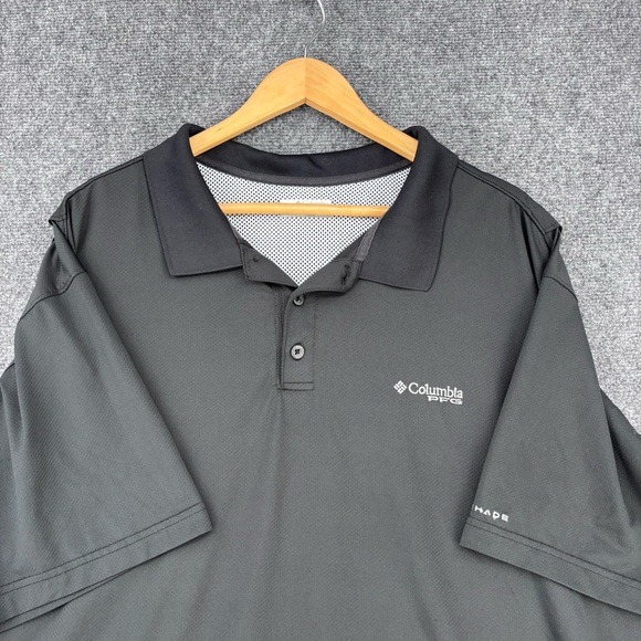 Columbia PFG Omni Shade Black Low Drag Offshore Polo Short Men’s 3X - Picture 2 of 13